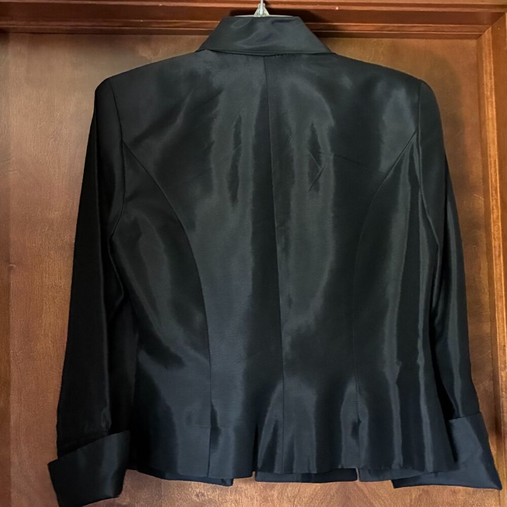 Vintage JS Collections Black Evening Jacket Size 10 - Picture 3 of 6